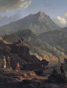 John Knox Landscape with Tourists at Loch Katrine oil painting picture wholesale